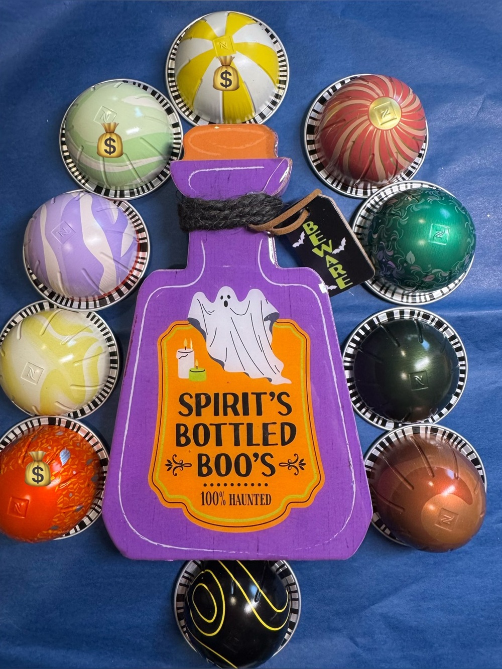 Nespresso VERTUO unique  flavors spirit Bottled Boo's Halloween 👻 decor